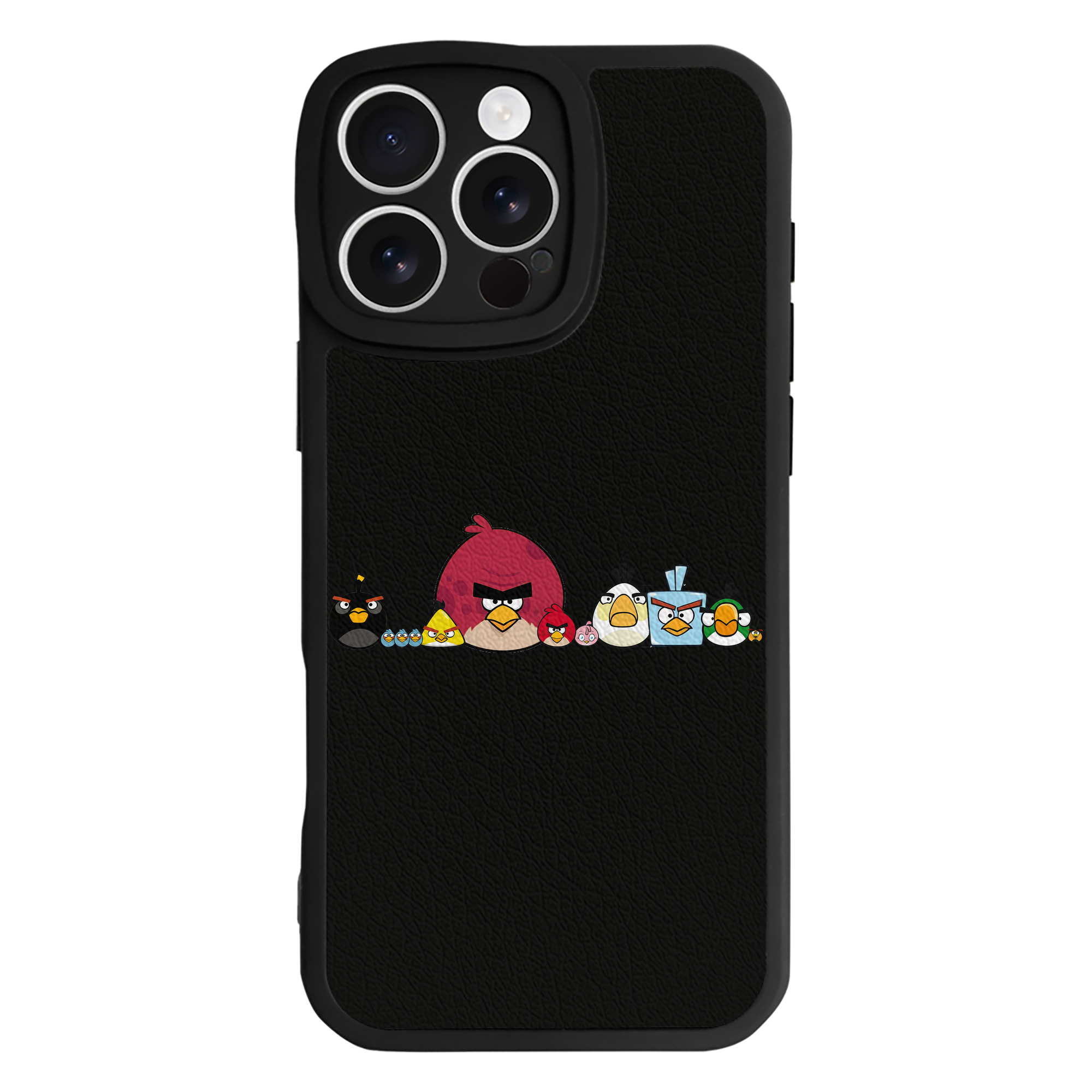 （画像用） Angry Birds アングリーバード 【iPhone 16シリーズ対応】シリコンスマホケース（レザー調） 材質：シリコン